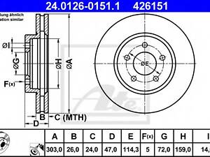 Диск тормозной Ford Maverick Ford Usa Escape Mazda Tribute 2.0-3.0Alk 03.00-