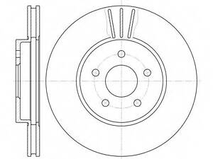 Диск тормозной FORD MONDEO передн., вент. (выр-во REMSA) REMSA 660710 FORD MONDEO Mk III седан (B4Y)