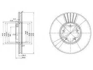 Диск гальмівний FORD Transit F D=276mm 00-06 DELPHI BG3676 на FORD TRANSIT автобус (FD_ _, FB_ _, FS_ _, FZ_ _, FC_ _)