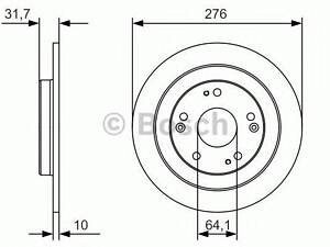 Диск тормозной HONDA Civic Hatchback R 11 BOSCH 0986479A92 на HONDA CIVIC IX (FK)