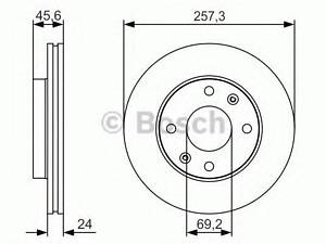 Диск гальмівний HYUNDAI ElantraMatrix F 00&gt &gt PR2 BOSCH 0986479S03 на HYUNDAI LAVITA (FC)