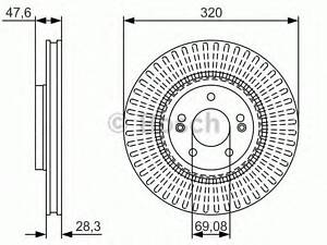 Диск гальмівний HYUNDAI I40 IX35CeedOptima F D=320mm 11&gt &gt BOSCH 0986479A21 на KIA K5