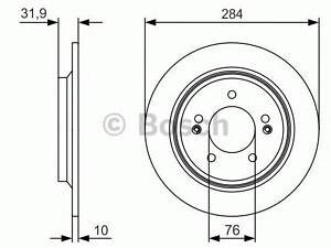 Диск гальмівний HYUNDAIKIA GrandeurSonataOptimaSoul R 1,7-3,0 09&gt &gt BOSCH 0986479V09 на KIA SOUL II (PS)