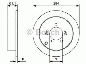 Диск гальмівний HYUNDAIKIA ix35SantaFeTucsonSportege R 04&gt &gt PR2 BOSCH 0986479U37 на HYUNDAI TUCSON (LM, EL, ELH)