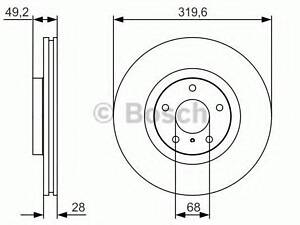 Диск тормозной INFINITYNISSAN G35G37M35M45MaximaMuranoSkyline F 3,5-4,5 02 BOSCH 0986479R22 на NISSAN MURANO (Z