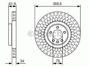 Диск гальмівний LAND ROVER Range RoverSport F 3,0-5,0 13&gt &gt BOSCH 0986479B18 на LAND ROVER RANGE ROVER SPORT (LW)