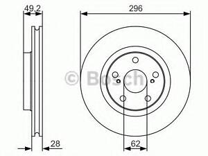 Диск тормозной LEXUSTOYOTA ES350ES300ES250Camry V40V50 F 06-12 PR2 BOSCH 0986479S22 LEXUS ES (GSV4_, ACV4_)