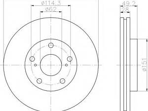 Диск тормозной LEXUSTOYOTA ESAvalonCamry F D=275mm 91 TEXTAR 92077703 на TOYOTA SCEPTER (_CV1_, _XV1_, _V1_)