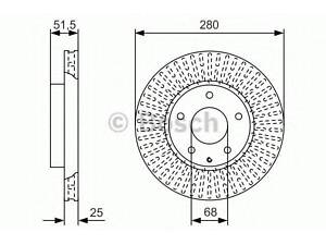 Диск гальмівний MAZDA 3CX-3 F 13&gt &gt BOSCH 0986479C36 на MAZDA AXELA седан (BM)