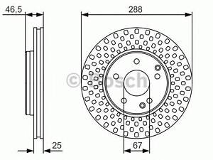 Диск гальмівний MB W202W203W210 F PR2 BOSCH 0986479R69 на MERCEDES-BENZ E-CLASS седан (W210)