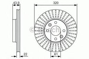 Диск гальмівний MBDACIARENAULT CitanDokkerClioKangoo F PR2 BOSCH 0986479S90 на MERCEDES-BENZ CITAN Panel Van (415)