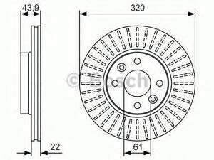 Диск гальмівний MBDACIARENAULT CitanDokkerClioKangoo F PR2 BOSCH 0986479S90 на MERCEDES-BENZ CITAN Panel Van (415)