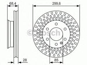 Диск гальмівний MBVW SprinterCrafter F PR2 - кр. 1 шт BOSCH 0986479R78 на MERCEDES-BENZ SPRINTER 3,5-t автобус (906)