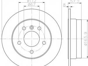 Диск тормозной MERCEDES A(W169)B(W245) R D=258mm 04-12 TEXTAR 92132103 MERCEDES-BENZ A-CLASS (W169)