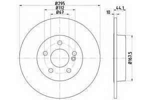 Диск гальмівний MERCEDES A(W176)B(W246,W242)CLA(C117)GLA(X156) R D=295mm 11&gt &gt TEXTAR 92254903 на MERCEDES-BENZ B-C