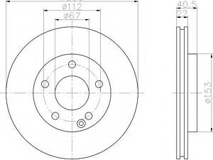 Диск гальмівний MERCEDES A1(W168) F D=260mm 97-04 TEXTAR 92091303 на MERCEDES-BENZ A-CLASS (W168)