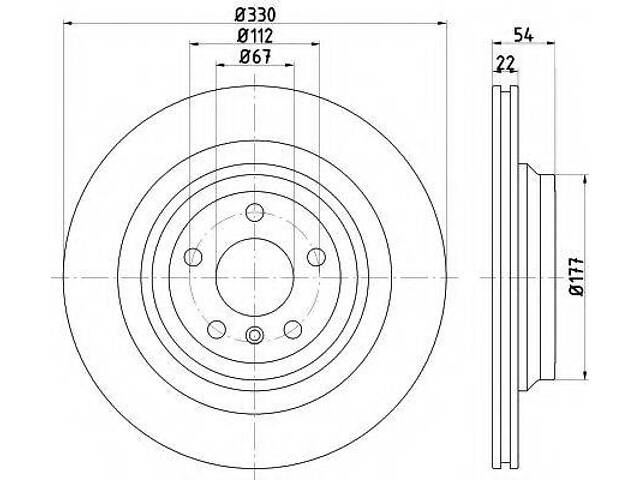 Диск гальмівний MERCEDES GLE(W166) R D=330mm 11> >  TEXTAR 92273505 на MERCEDES-BENZ M-CLASS (W166)