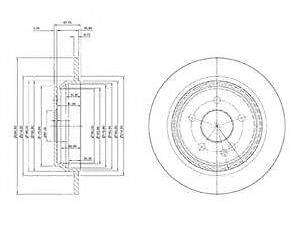 Диск тормозной MERCEDES VianoVito R D=296mm 03-14 DELPHI BG3969 MERCEDES-BENZ VITO/MIXTO фургон (W639)