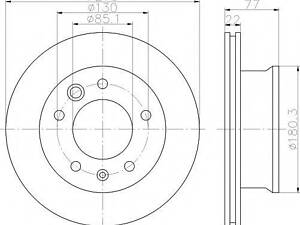 Диск тормозной MERCEDESVW SprinterLT F D=276mm 95 TEXTAR 92131503 на MERCEDES-BENZ SPRINTER 2-t автобус (901, 9