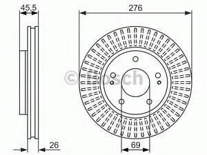 Диск гальмівний MITSUBISHI LANCER Saloon передн. (вир-во Bosch) BOSCH 0986479604 на CHRYSLER SEBRING купе (JR)