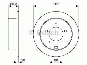 Диск гальмівний MITSUBISHI LANCER задн. (вир-во Bosch) BOSCH 0986479A41 на MITSUBISHI LANCER EX SPORTBACK (CX_A)