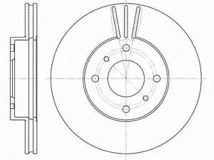 Диск тормозной NISSAN ALMERA передн., вент. (выр-во REMSA) REMSA 661010 на NISSAN 240 SX (S13)