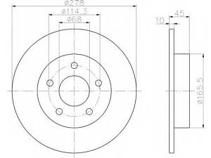 Диск гальмівний NISSAN Almera Tino (V10), Primera (P12) R BOSCH 986479067 на NISSAN ALMERA TINO (V10)