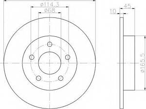 Диск тормозной NISSAN Almera Tino (V10), Primera (P12) R BOSCH 986479067 NISSAN ALMERA TINO (V10)