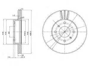 Диск тормозной NISSAN AlmeraPrimera F D=257mm 91-06 DELPHI BG2567 NISSAN PRIMERA Hatchback (P11)