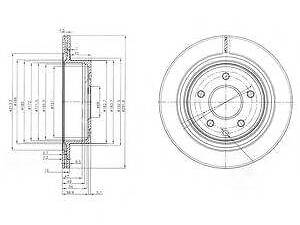 Диск тормозной NISSAN JukeQashqaiX-Trail R D=291,5mm 01 DELPHI BG3765C на NISSAN X-TRAIL (T30)