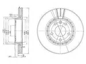 Диск гальмівний NISSANOPELRENAULT PrimastarVivaroTrafic F D=305mm 02&gt &gt (*) DELPHI BG3768 на OPEL VIVARO фургон (F7