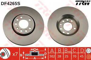 Тормозной диск OPEL - SAAB - VAUXHALL SignumVectra9-3 SportSignumVectra TRW DF4265S на CADILLAC BLS