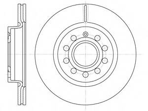 Диск гальмівний перед. вентильов. VW Golf V 03- 6647 10