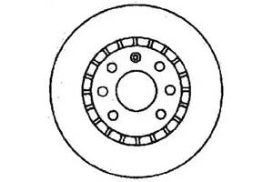 Диск гальмівний передній, 256mm Daewoo Lanos, Nexia; Opel Astra F, Vectra A 84-