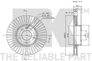 Диск тормозной передний Omega 3.0 24V 89-93