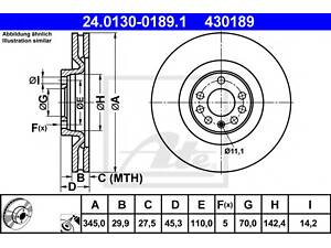 Диск тормозной передний Opel Vectra C Saab 9-3 1.8-2.8 09.02-02.15