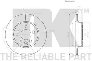 Диск тормозной передний VW Amarok 2010-