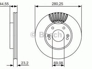 Диск гальмівний передній KIA 517122V000 на HYUNDAI VELOSTER (FS)