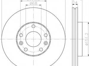 Диск тормозной RENAULT MeganeFluence F D=280mm 07 TEXTAR 92195505 на RENAULT MEGANE CC (EZ0/1_)