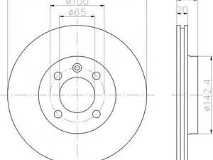 Диск гальмівний SEATVW CordobaIbizaCaddyPolo F D=256mm 83&gt &gt TEXTAR 92036803 на VW GOLF Mk II (19E, 1G1)