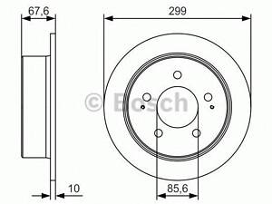 Диск тормозной SSANG YONG Yong ActionKyronRexton R 2,0-3,2 05 BOSCH 0986479U21