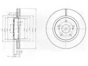 Диск гальмівний SUZUKI Grand Vitara F D=295mm 05&gt &gt DELPHI BG4131 на SUZUKI ESCUDO II (JT)