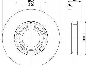 Диск гальмівний TEXTAR 92273903 на FORD TRANSIT автобус