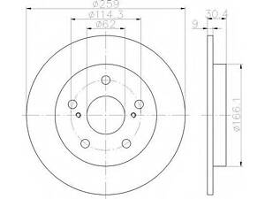 Диск гальмівний TOYOTA AurisCorolla R 1.3-1.8 07-14 BOSCH 986479418 на TOYOTA BLADE (NRE15_, ZZE15_, ADE15_, ZRE15_, NDE