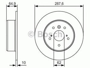 Диск гальмівний TOYOTA Camry V10V20V30 R BOSCH 0986479T69 на TOYOTA CAMRY седан (MCV3_, ACV3_, _XV3_)