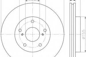 Диск гальмівний TOYOTA Corrola F 02-04 BOSCH 986479428 на LEXUS HS (ANF10)