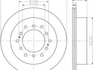 Диск тормозной TOYOTA Land Cruiser Prado R D=312mm 88 TEXTAR 92170103 на Toyota LAND CRUISER - BUNDERA (PZJ7_,