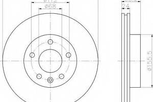 Диск тормозной VW Transporter T4 F BOSCH 986478846 на VW TRANSPORTER/CARAVELLE Mk IV автобус (70XB, 70XC, 7DB, 7DW)