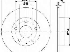 Диск гальмівний з покриттям PRO HELLA PAGID 8DD355120461 на MAZDA AXELA (BM)