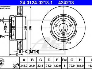 Диск тормозной зад. BMW 7 (E65,E66) 730,735 05-